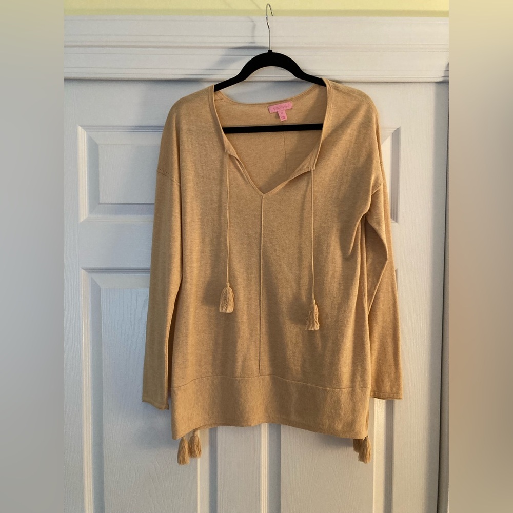 Lilly Pulitzer tan sweater!